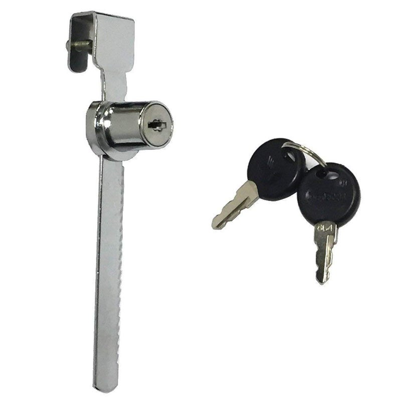 WOOCH Sliding Glass Door Ratchet Lock with Chrome Finish, Keyed Alike Showcase Display - 2 Pack - Image 3